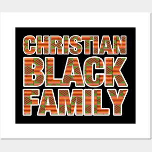 Christian Black Family Kente Cloth Posters and Art